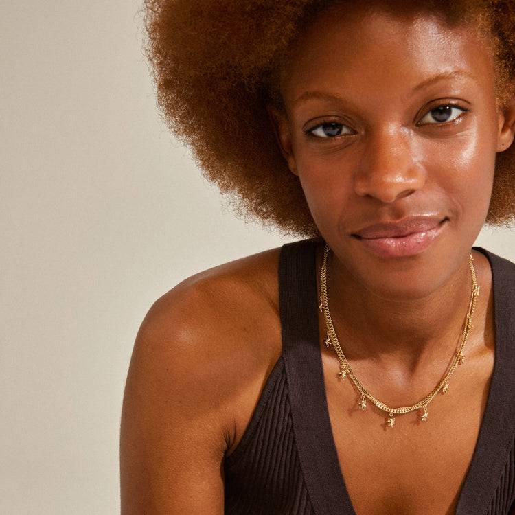 Pilgrim RIKO Recycelte Halsketten, 2-in-1-Set, Vergoldet