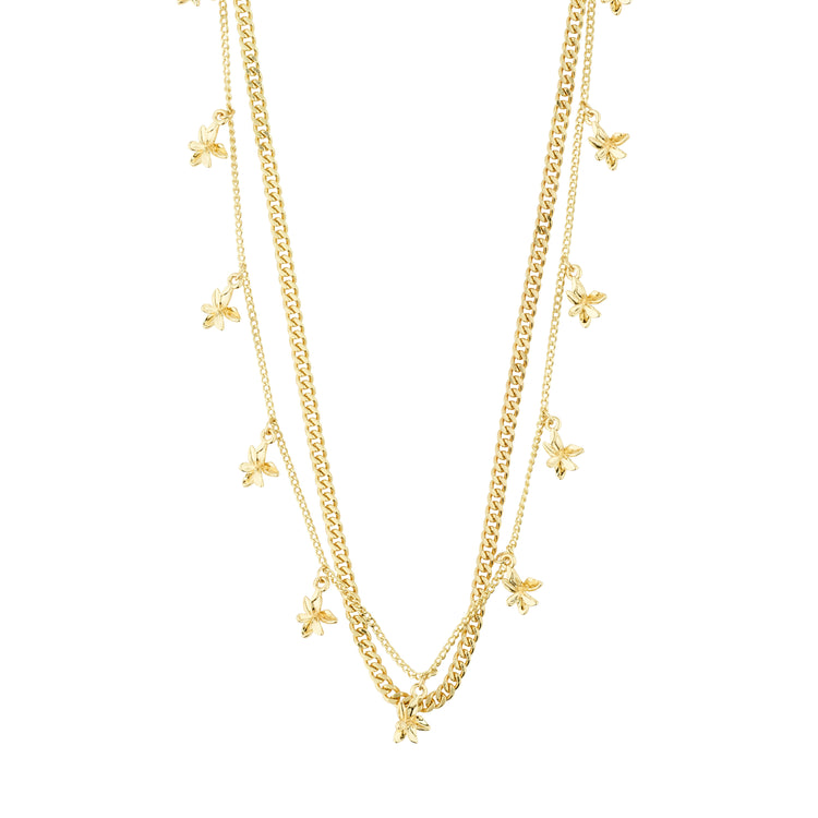 Pilgrim RIKO recycelte Halsketten, 2-in-1-Set, vergoldet