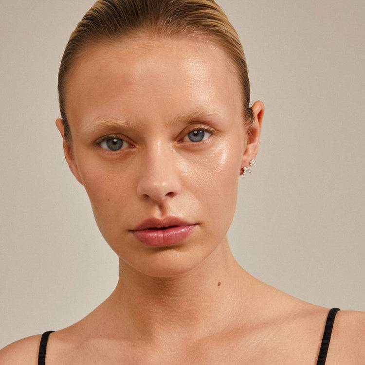 Pilgrim RIKO Recycelte Ohrringe, 2-in-1-Set, Versilbert