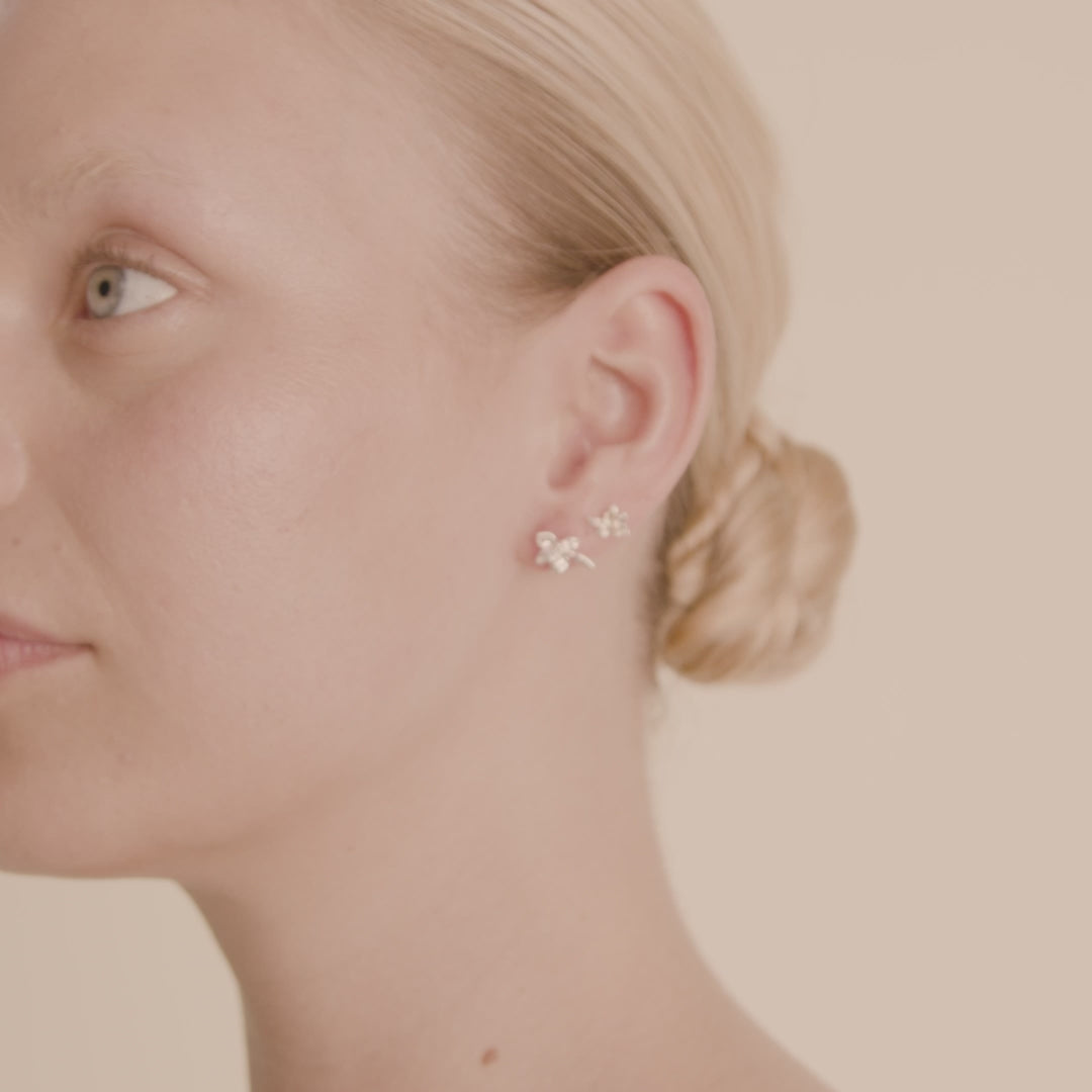 Pilgrim RIKO Recycelte Ohrringe, 2-in-1-Set, Versilbert