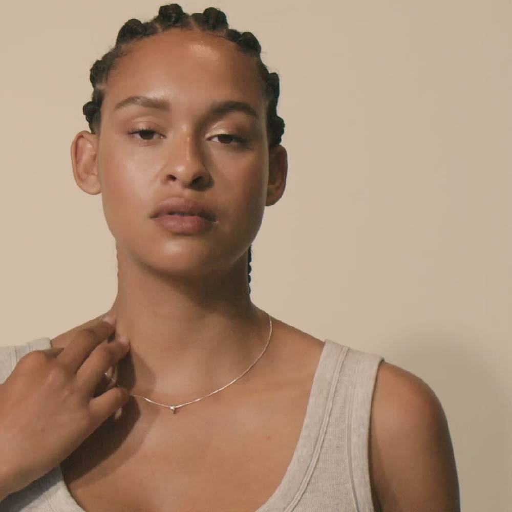 Pilgrim ROGUE Recycelte Halo-Kristall-Halskette, Versilbert