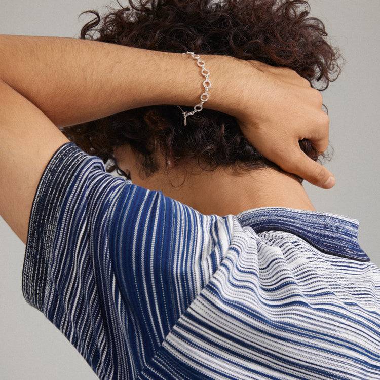 Pilgrim ROGUE Recyceltes Halo-Kristall-Armband, Versilbert