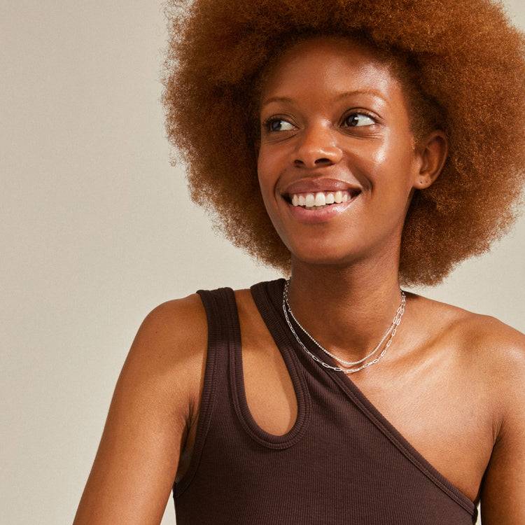 Pilgrim ROWAN Recycelte Halskette, 2-in-1, Versilbert