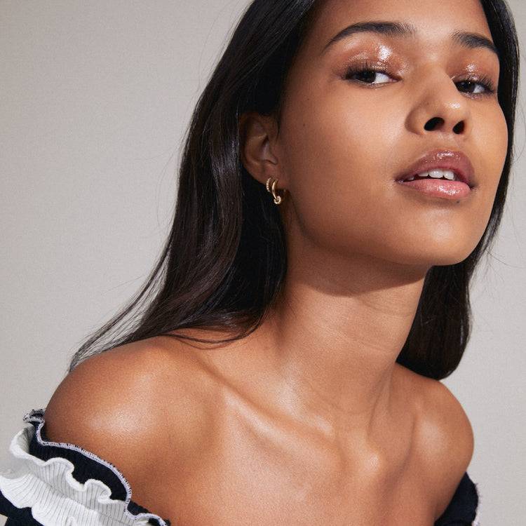 Pilgrim SCOTTIE Recycelte Ohrringe 2-in-1-Set Vergoldet