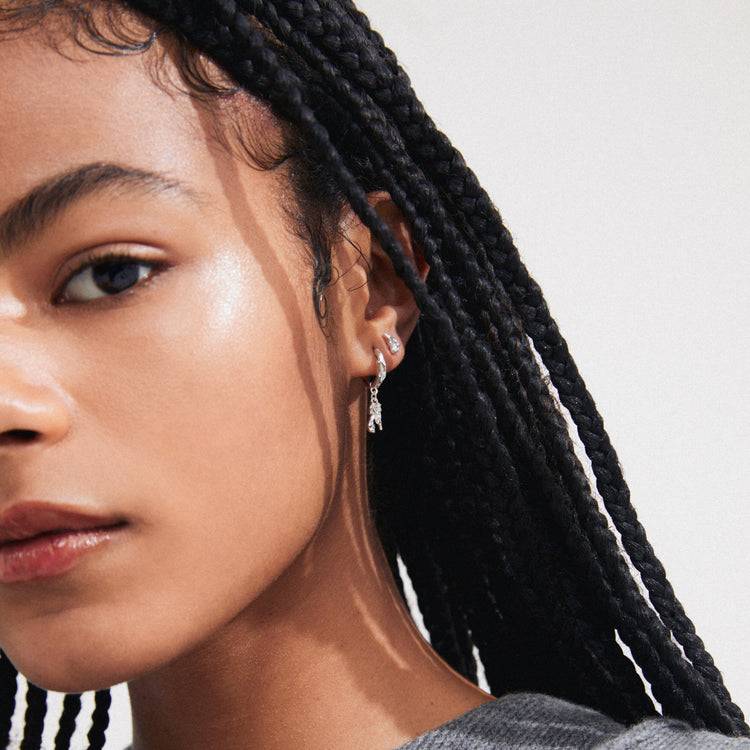 Pilgrim SEA Recycelte Ohrringe, 2-in-1 Set, Versilbert