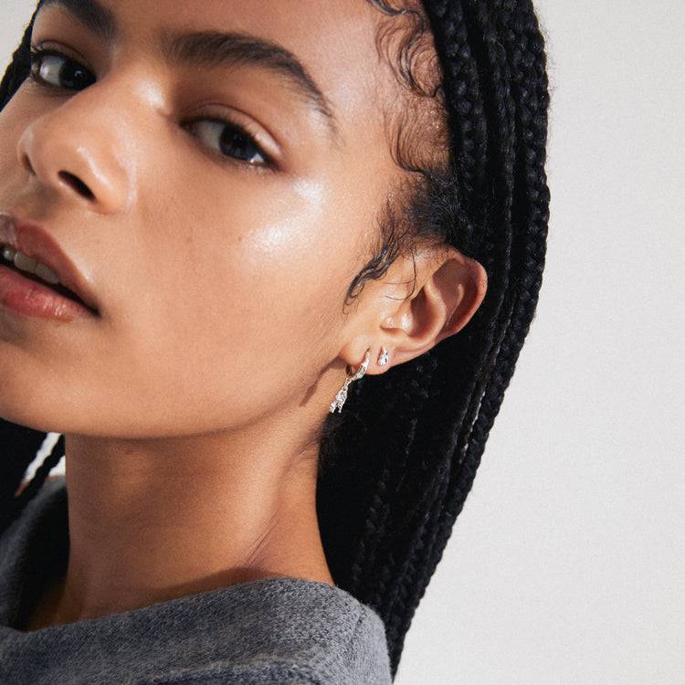 Pilgrim SEA Recycelte Ohrringe, 2-in-1 Set, Versilbert