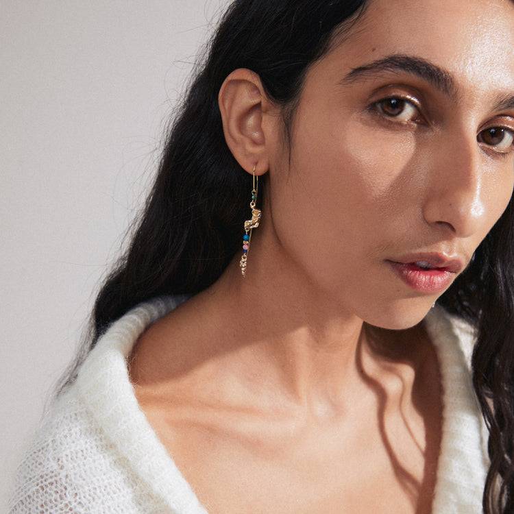 Pilgrim SELENE Recycelter, Einzelner Ohrring Vergoldet