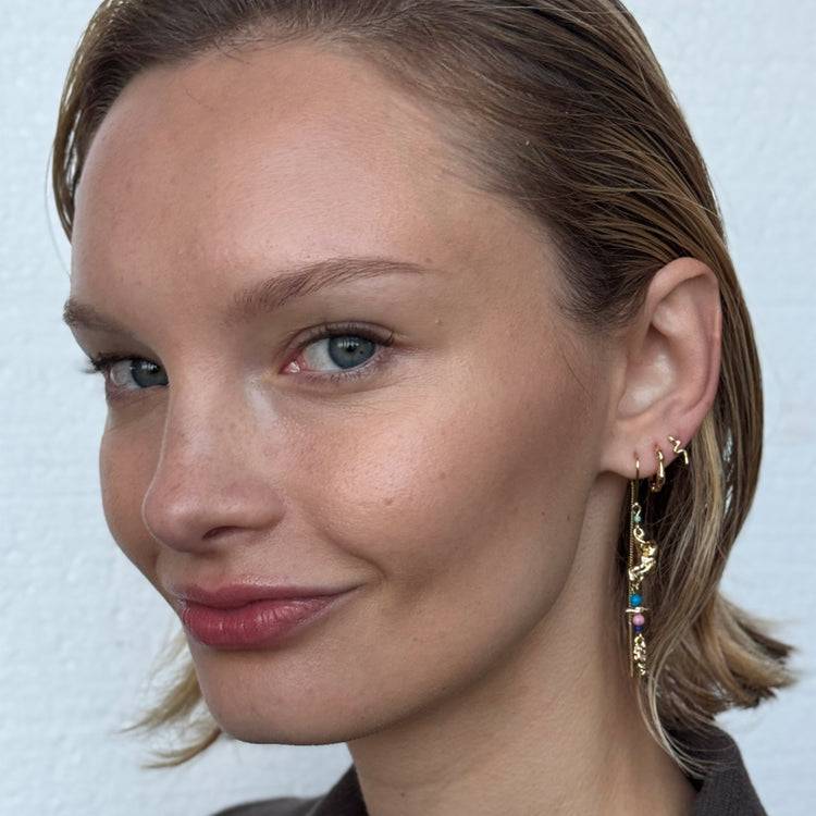 Pilgrim SELENE Recycelter, Einzelner Ohrring Vergoldet