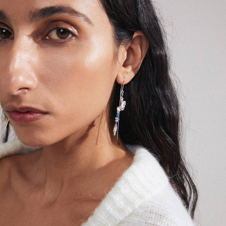 Pilgrim SELENE Recycelter, Einzelner Ohrring Versilbert