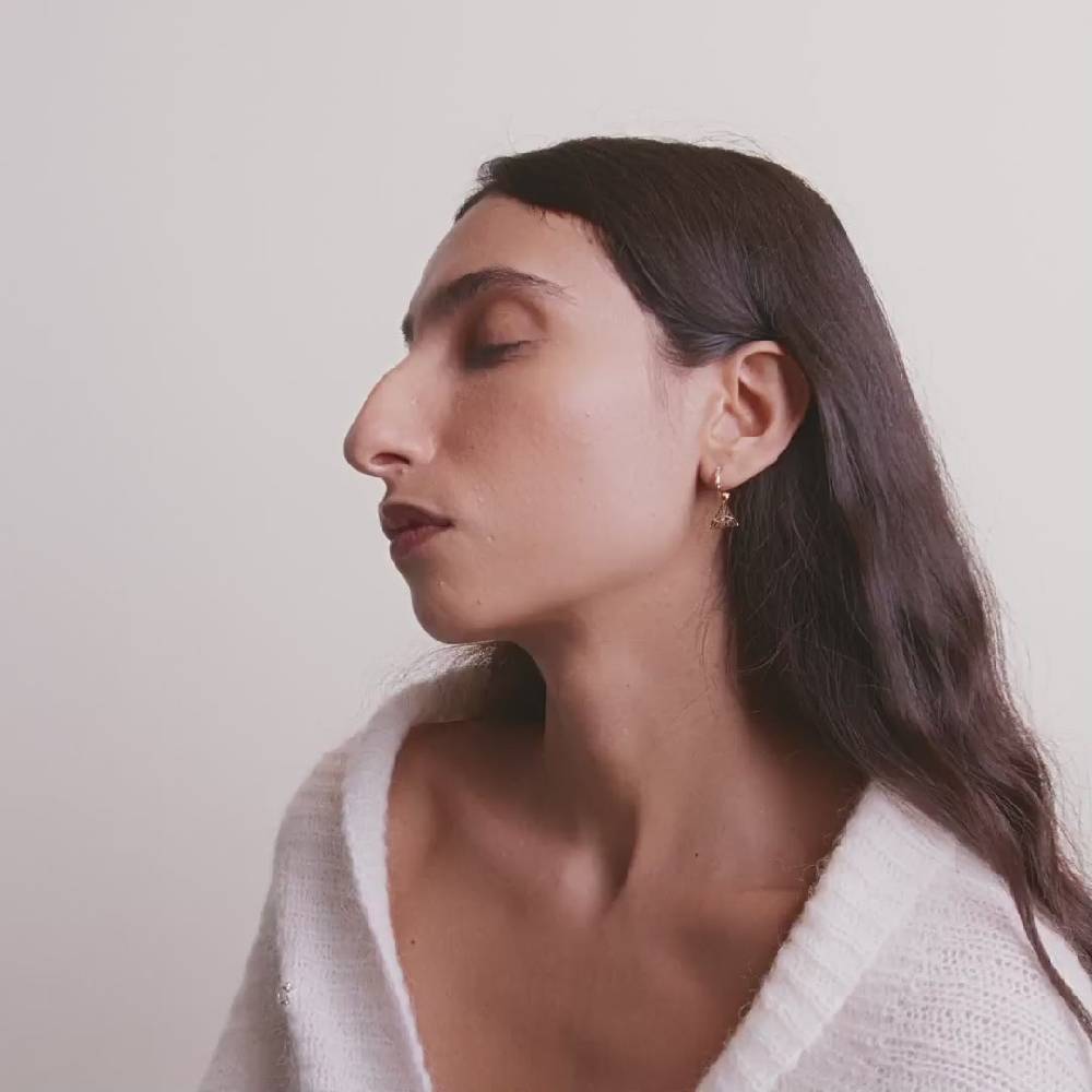 Pilgrim SIBYLLA Recycelter, Einzelner Ohrring Vergoldet