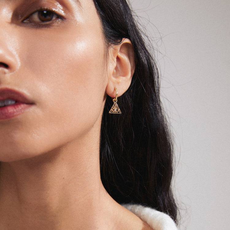 Pilgrim SIBYLLA Recycelter, Einzelner Ohrring Vergoldet