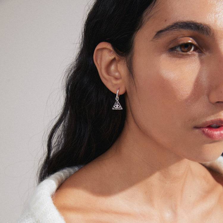 Pilgrim SIBYLLA Recycelter, Einzelner Ohrring Versilbert