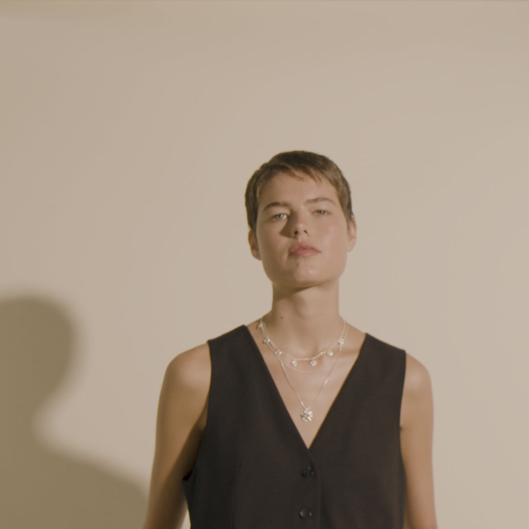 Pilgrim SMILE Recycelte Halskette Mit Münzanhänger, Versilbert