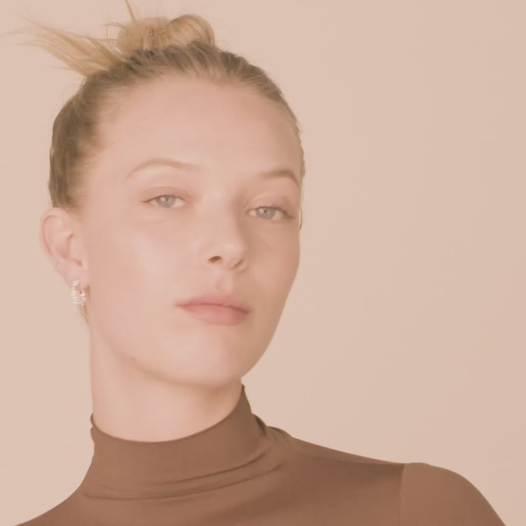 Pilgrim SOLIDARITY Recycelte Creolen Mit Kleinen Blasen, Versilbert