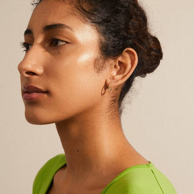 Pilgrim SOLIDARITY Recycelte Creolen Mit Kleinen Blasen, Vergoldet