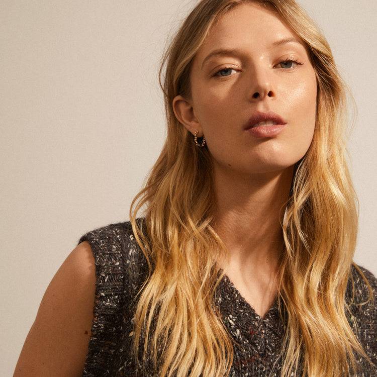 Pilgrim SOLIDARITY Recycelte Creolen, Mittelgroße Blasen, Vergoldet