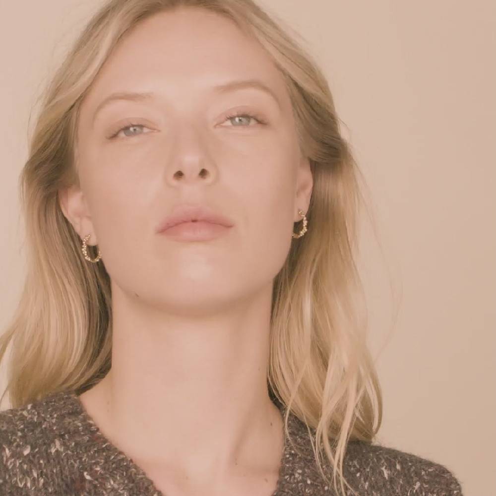 Pilgrim SOLIDARITY Recycelte Creolen, Mittelgroße Blasen, Vergoldet