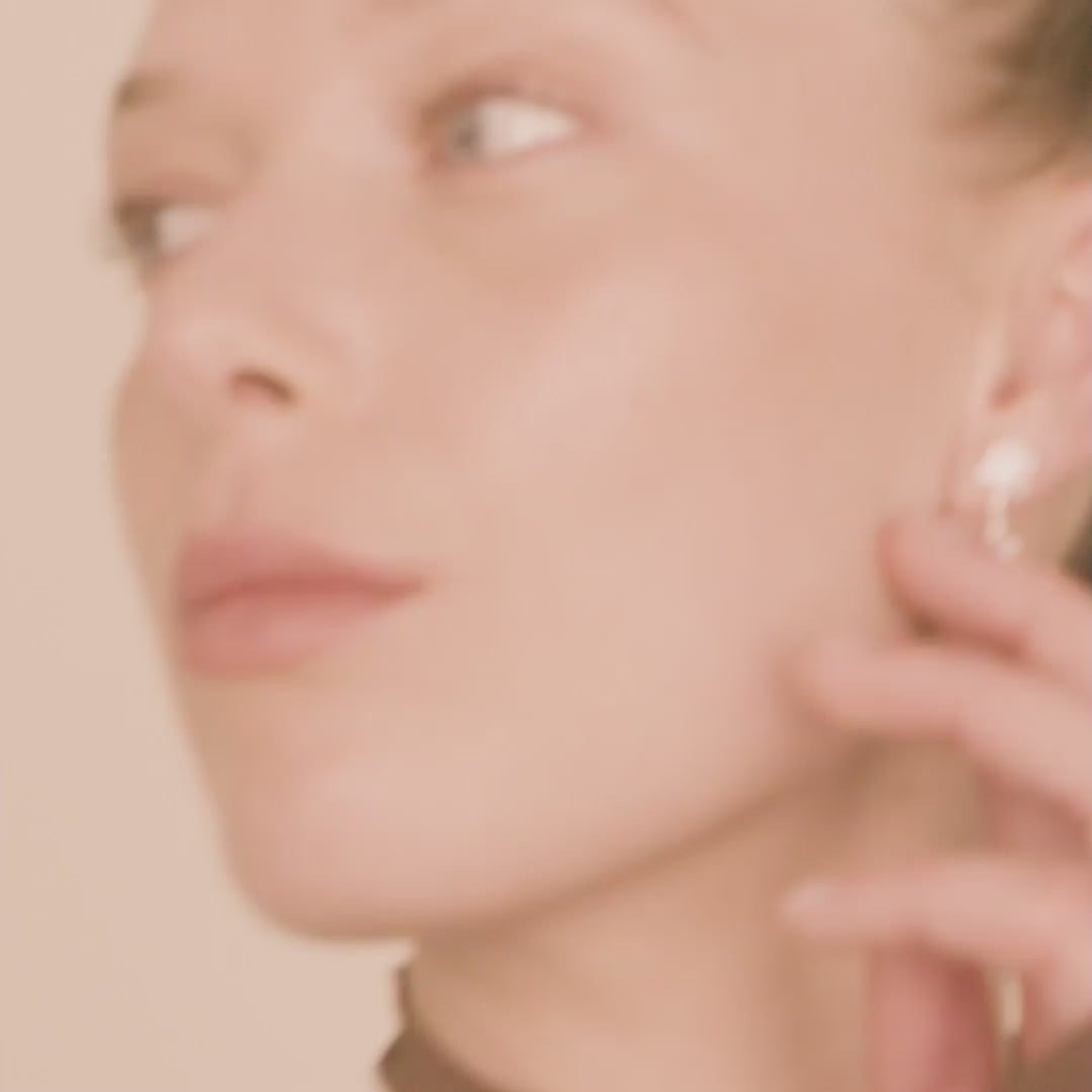 Pilgrim SOLIDARITY Recycelte Ohrringe, Organische Form, Versilbert