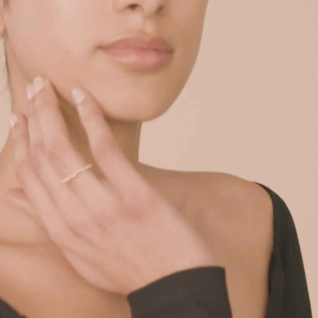 Pilgrim SOLIDARITY Recycelter Ring Mit Bläschen, Vergoldet