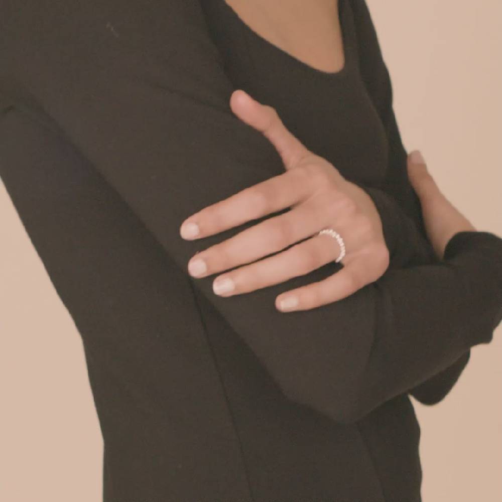 Pilgrim SOLIDARITY Recycelter Ring Mit Bläschen, Versilbert