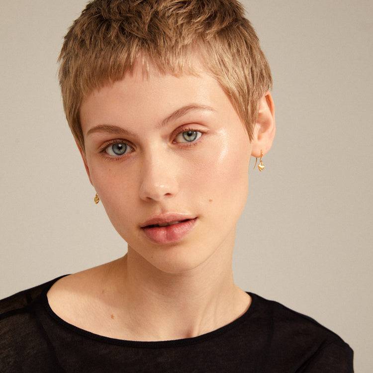 Pilgrim SOPHIA Recycelte Ohrringe Mit Herzanhänger, Vergoldet