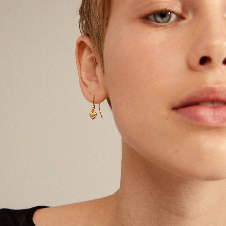 Pilgrim SOPHIA Recycelte Ohrringe Mit Herzanhänger, Vergoldet