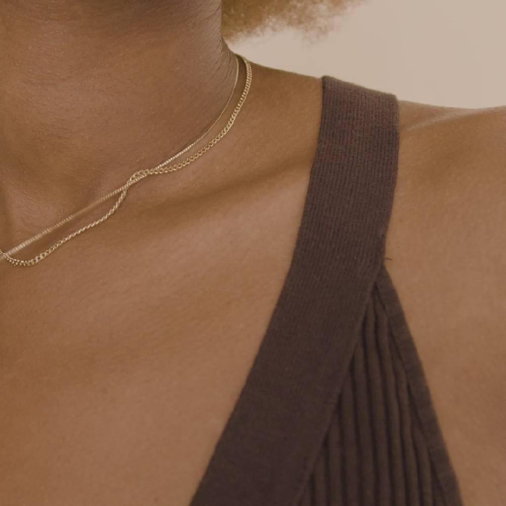 Pilgrim STAR Recycelte Halskette, 2-in-1-Set, Vergoldet