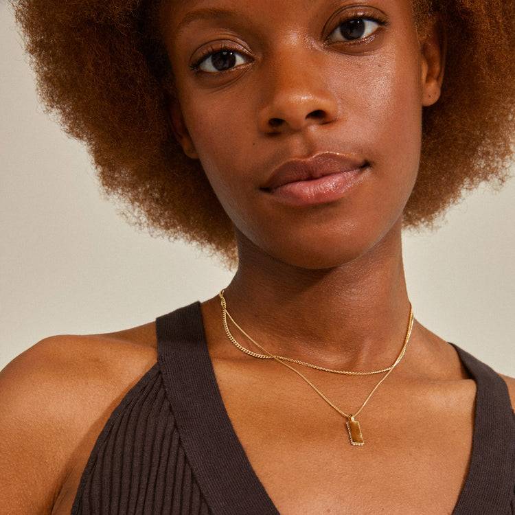 Pilgrim STAR Recycelte Halskette, 2-in-1-Set, Vergoldet