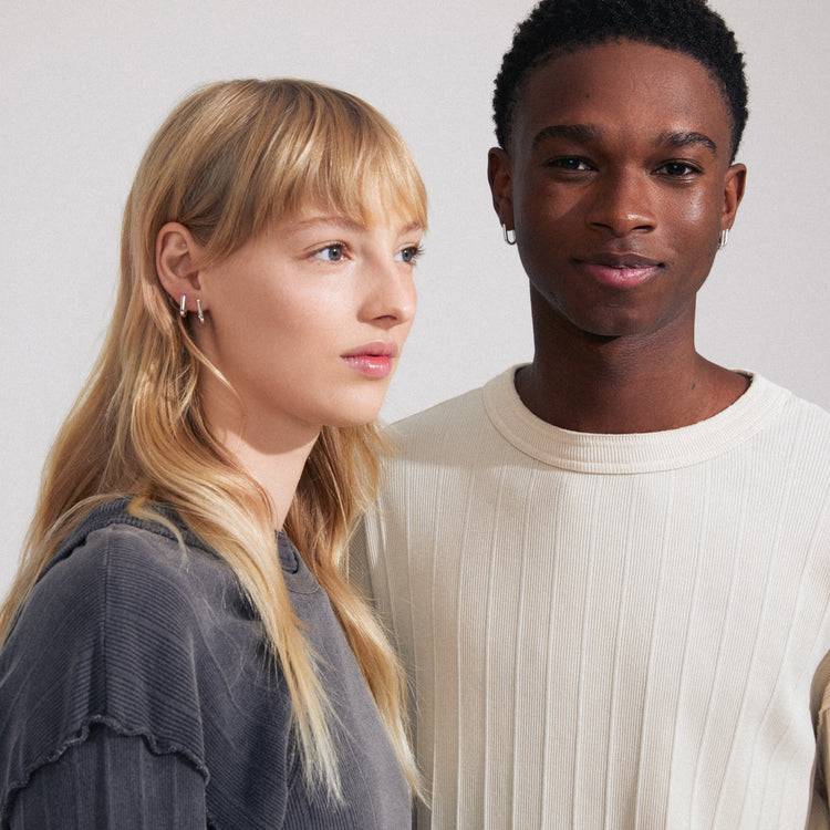 Pilgrim STAY Recycelte Ohrringe 2-in-1-Set Versilbert