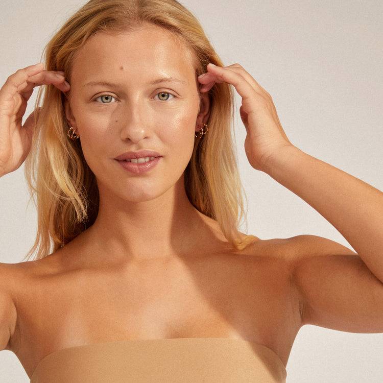 Pilgrim STORM Recycelte Verdrehte Creolen, 2-in-1-Set, Vergoldet