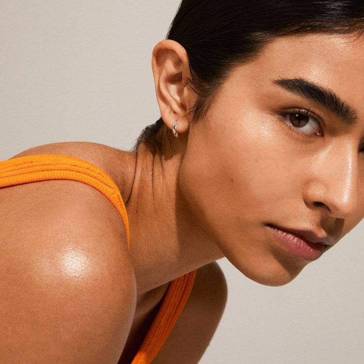 Pilgrim TAFFY Recycelte Kleine Hoop-Ohrringe, Versilbert