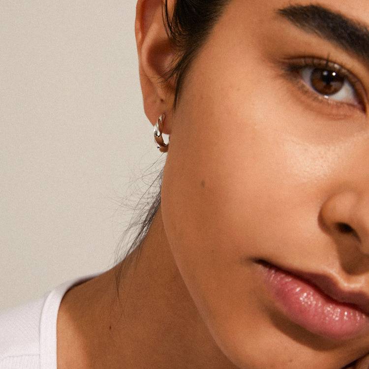 Pilgrim TAFFY Recycelte Mittelgroße Hoop-Ohrringe, Versilbert