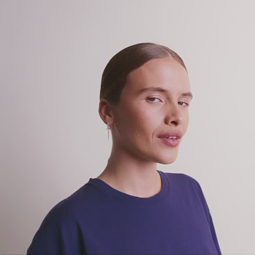 Pilgrim TEKLA Recycelter Einzelner Ohrring Versilbert