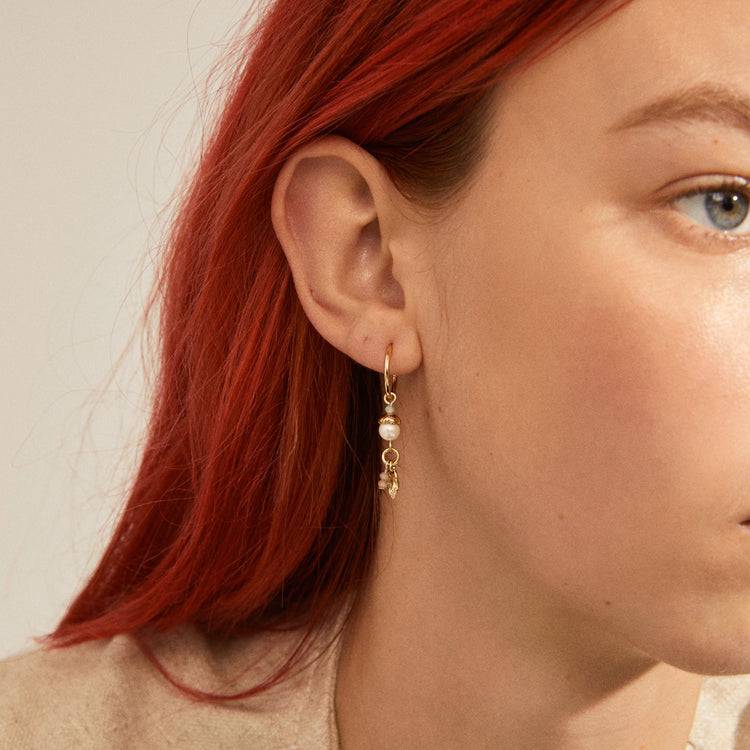 Pilgrim THANKFUL Asymmetrische 2-in-1-Ohrringe, Vergoldet