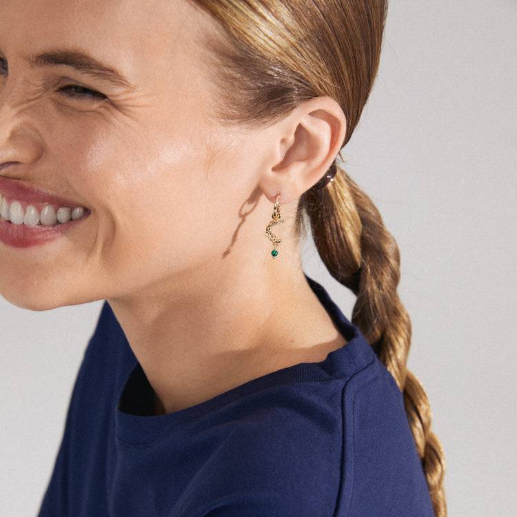 Pilgrim THERA Recycelter, Einzelner Ohrring Vergoldet