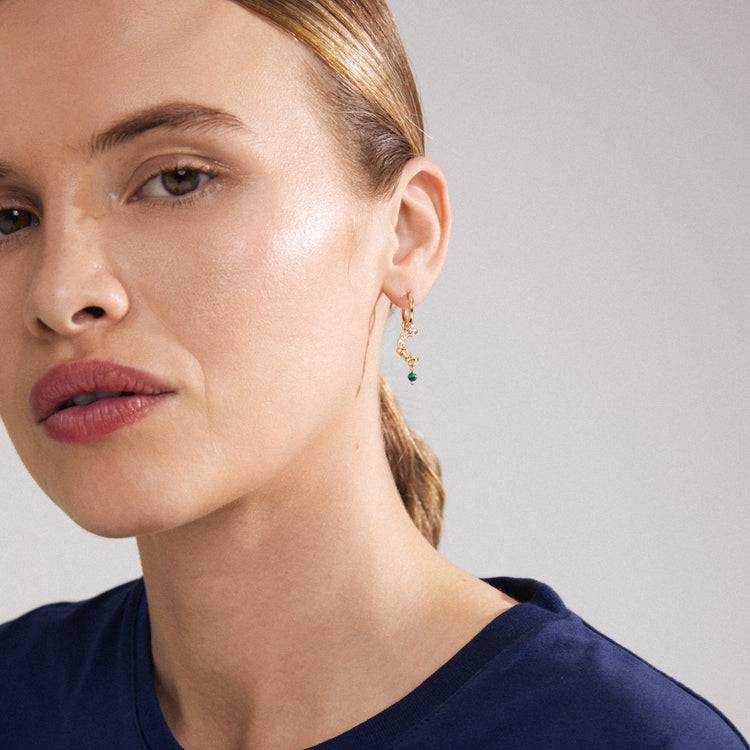 Pilgrim THERA Recycelter, Einzelner Ohrring Vergoldet