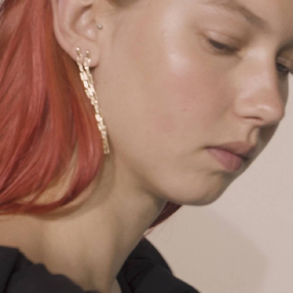 Pilgrim THILDE Ohrringe Mit Langem Kettenanhänger, Vergoldet