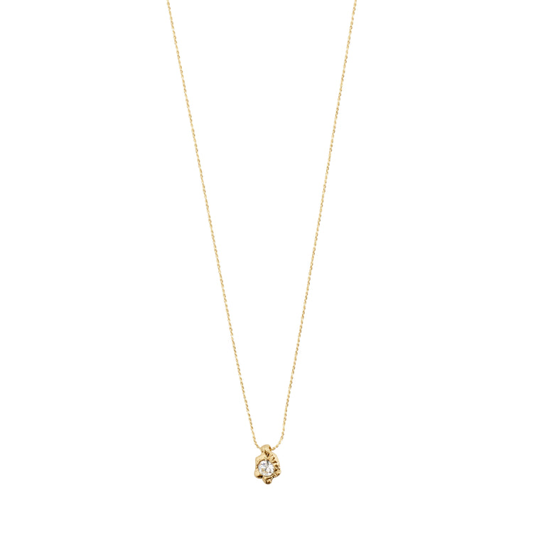 Pilgrim TINA recycelte Halskette mit Kristallanhänger, vergoldet