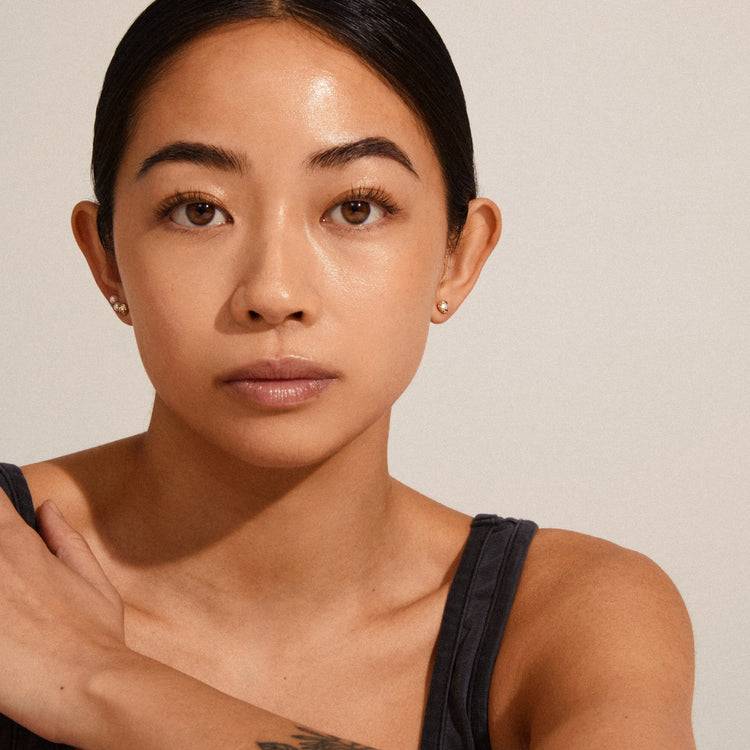 Pilgrim TINA Recycelte Ohrstecker Mit Kristall & Perlen, Vergoldet