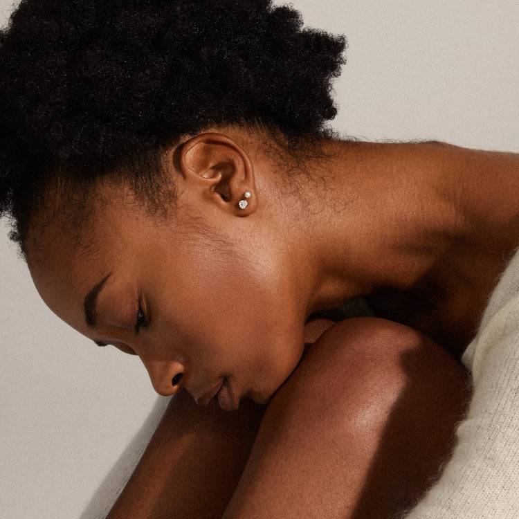 Pilgrim TINA Recycelte Ohrstecker Mit Kristall & Perlen, Versilbert