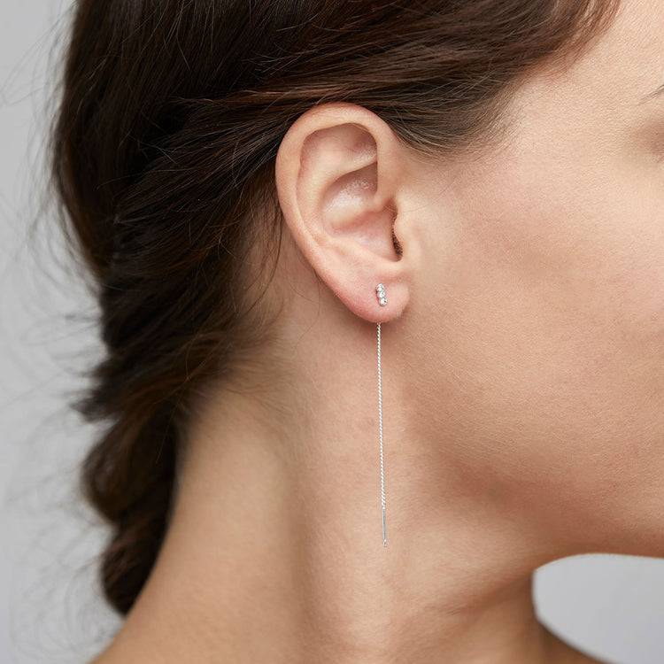 Pilgrim TITIANA Recycelte Kristallohrringe, Versilbert