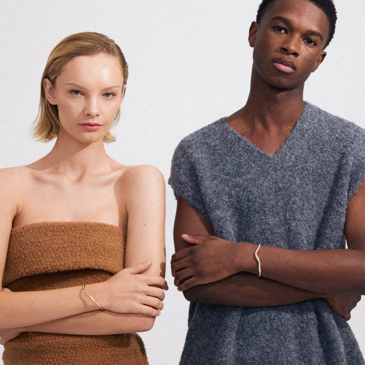 Pilgrim TRUE Recycelter, Gewellter Armreif Vergoldet