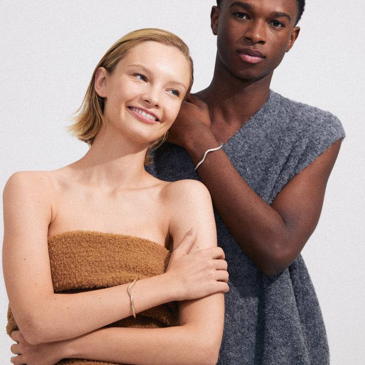 Pilgrim TRUE Recycelter, Gewellter Armreif Vergoldet