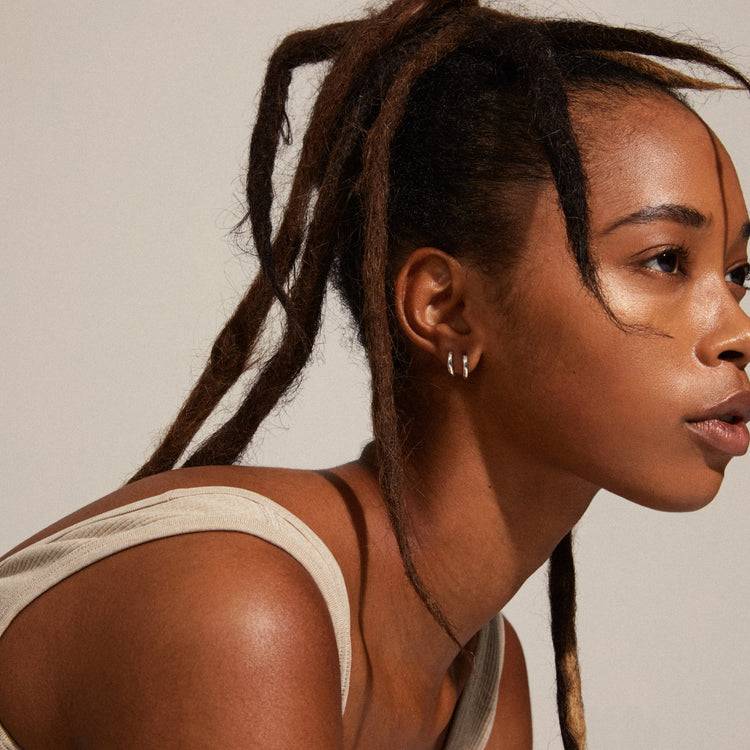 Pilgrim TYRA Recycelte Chunky Mini-Hoop-Ohrringe, Versilbert