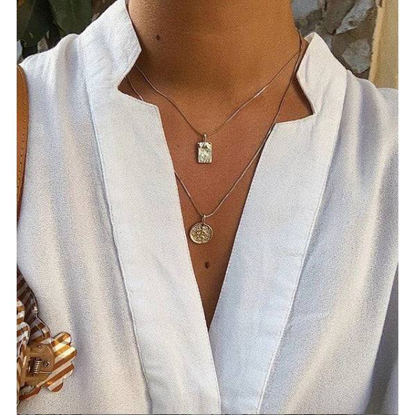 Pilgrim VALKYRIA Münz-Halskette, 2-in-1-Set, Vergoldet