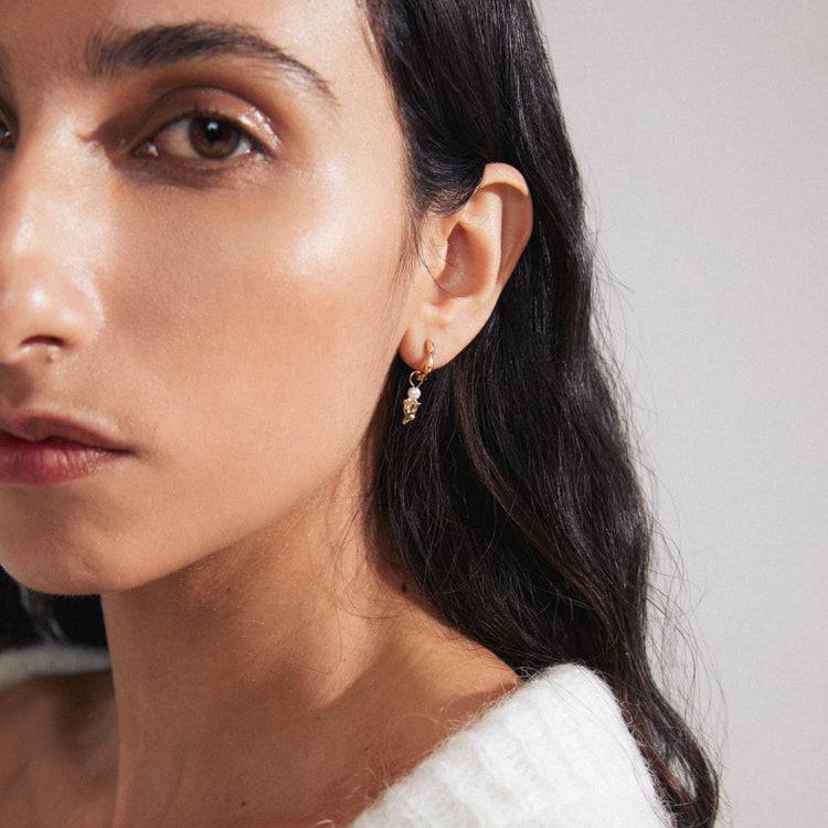 Pilgrim VASILKI Recycelter, Einzelner Ohrring Vergoldet