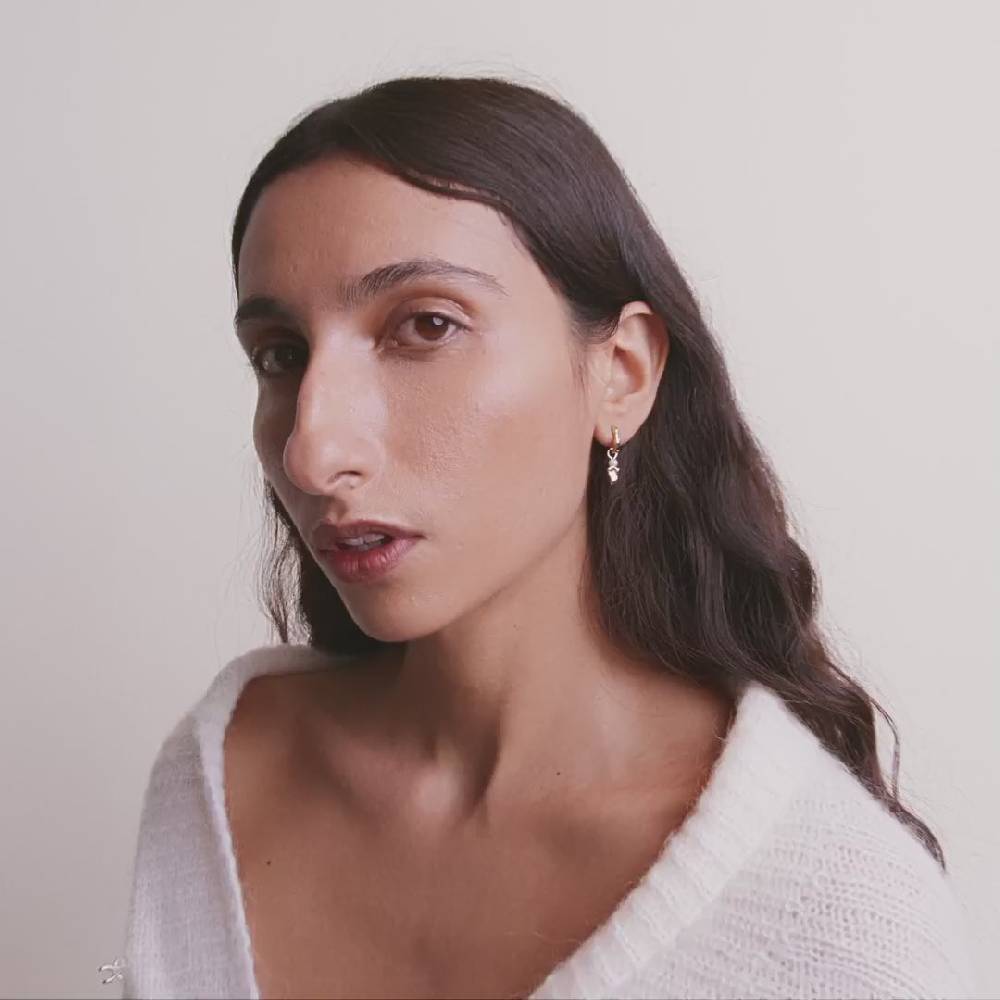 Pilgrim VASILKI Recycelter, Einzelner Ohrring Vergoldet