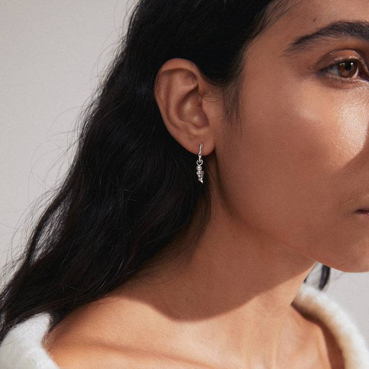 Pilgrim VASILKI Recycelter, Einzelner Ohrring Versilbert