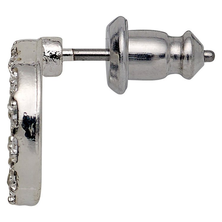 Pilgrim VICTORIA Recycelte Kristall-Halo-Ohrringe, Versilbert