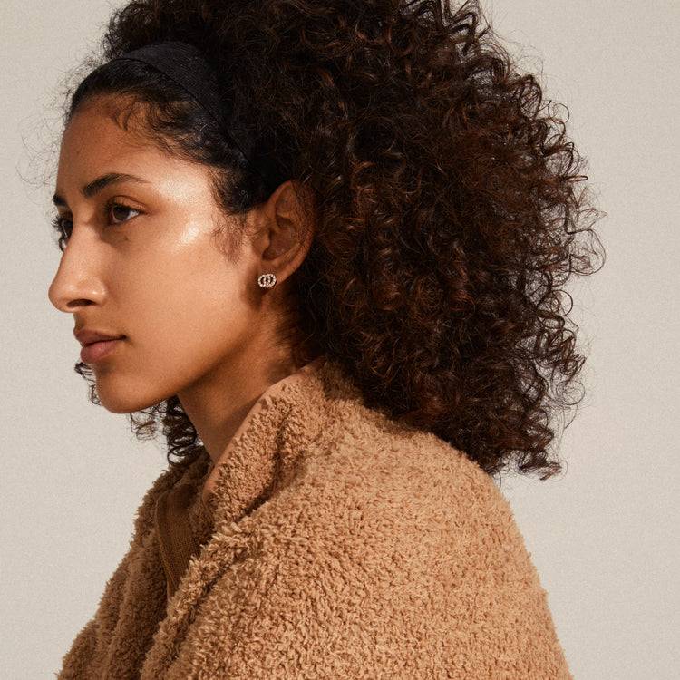 Pilgrim VICTORIA Recycelte Kristallohrringe, Rosévergoldet